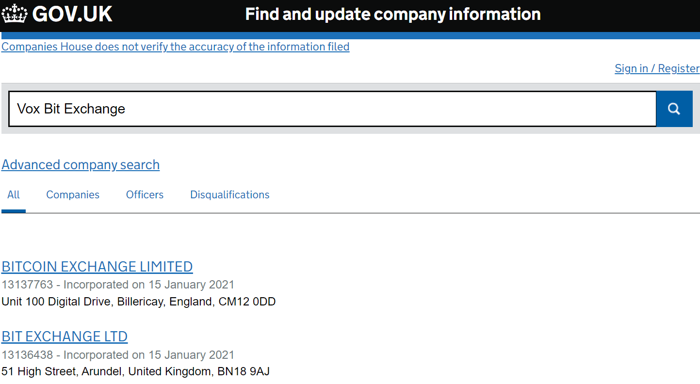 英国工商局（Companies House）