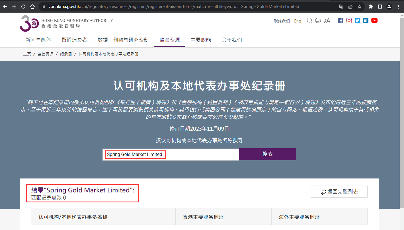 公司监管信息查询