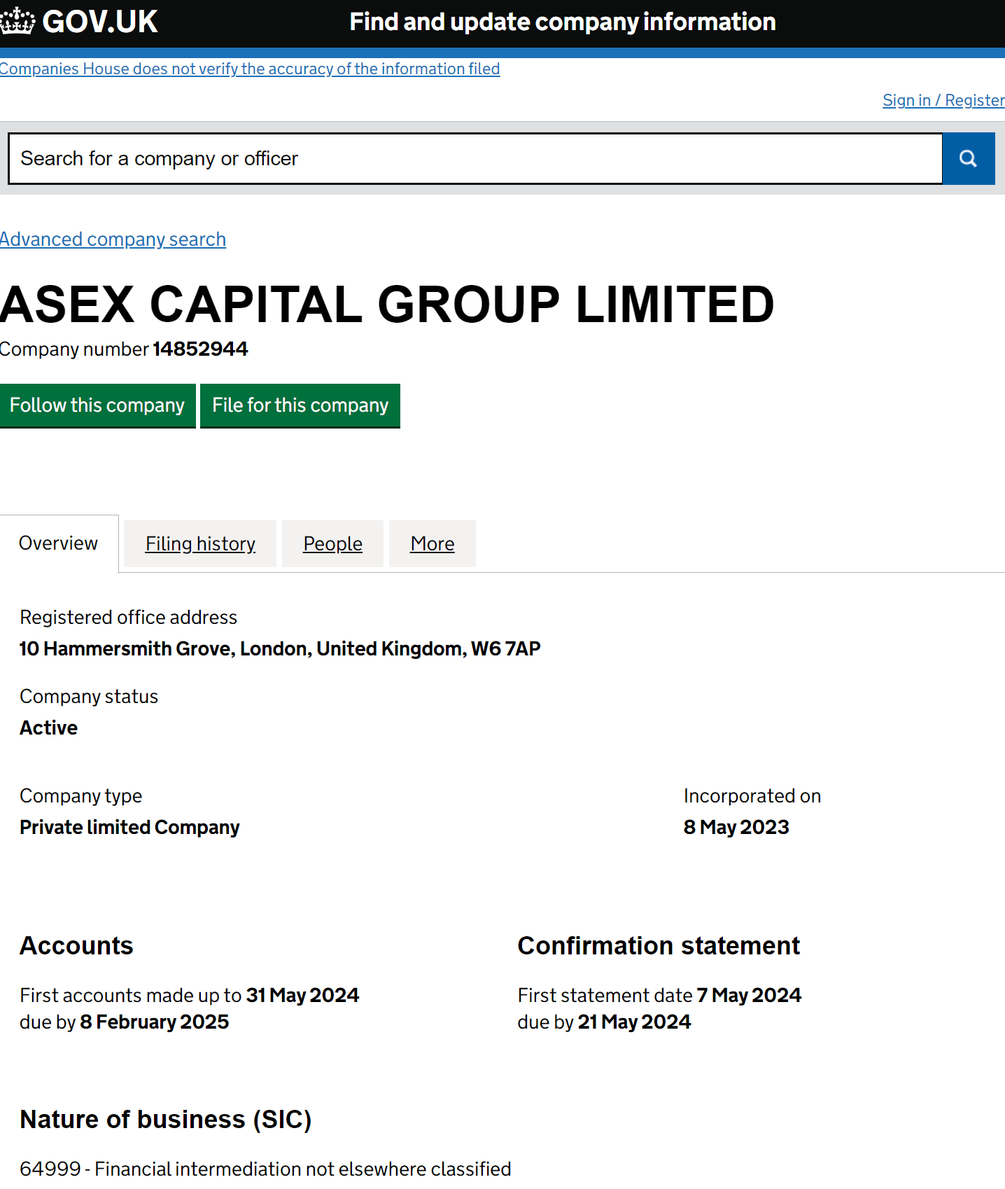 英国工商局（Companies House）