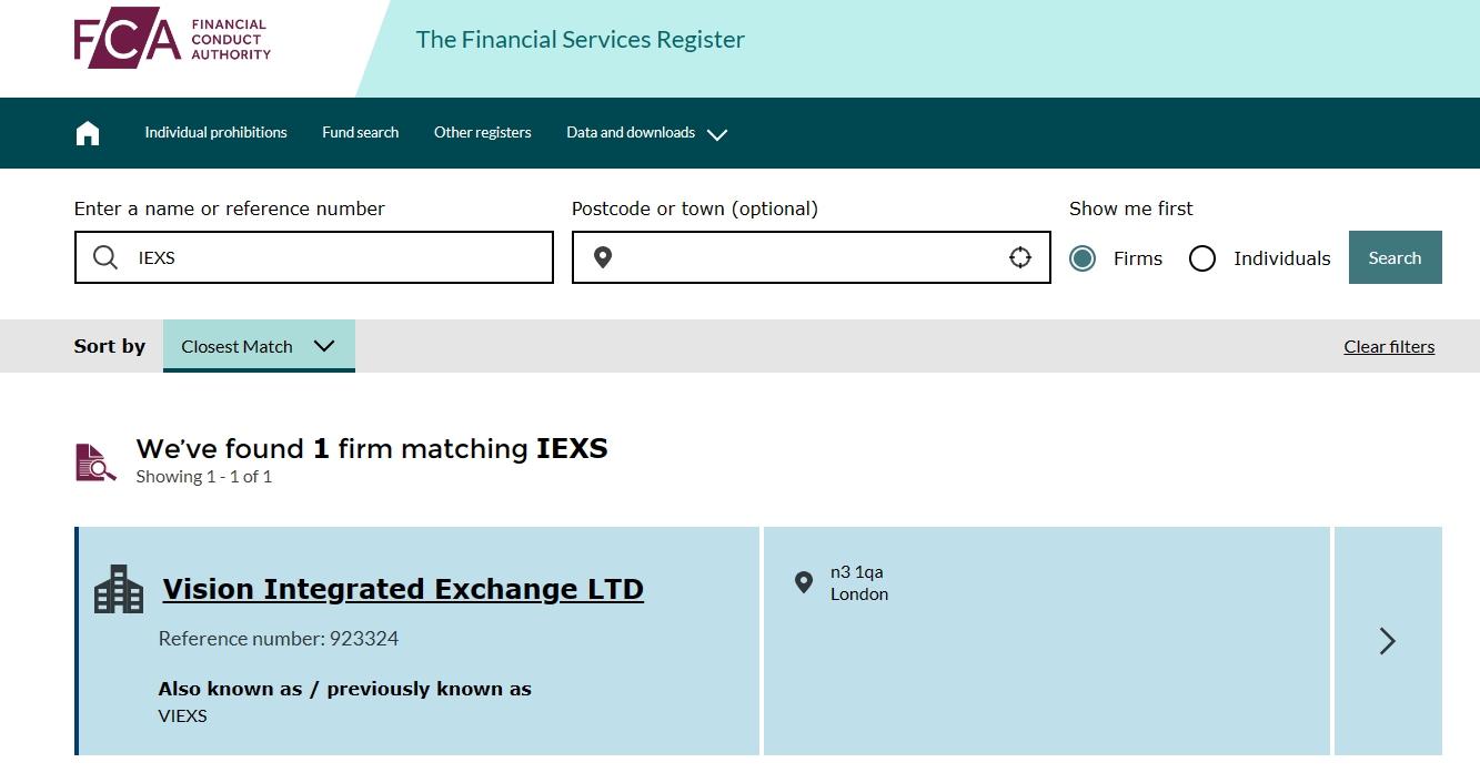 IEXS FCA查询