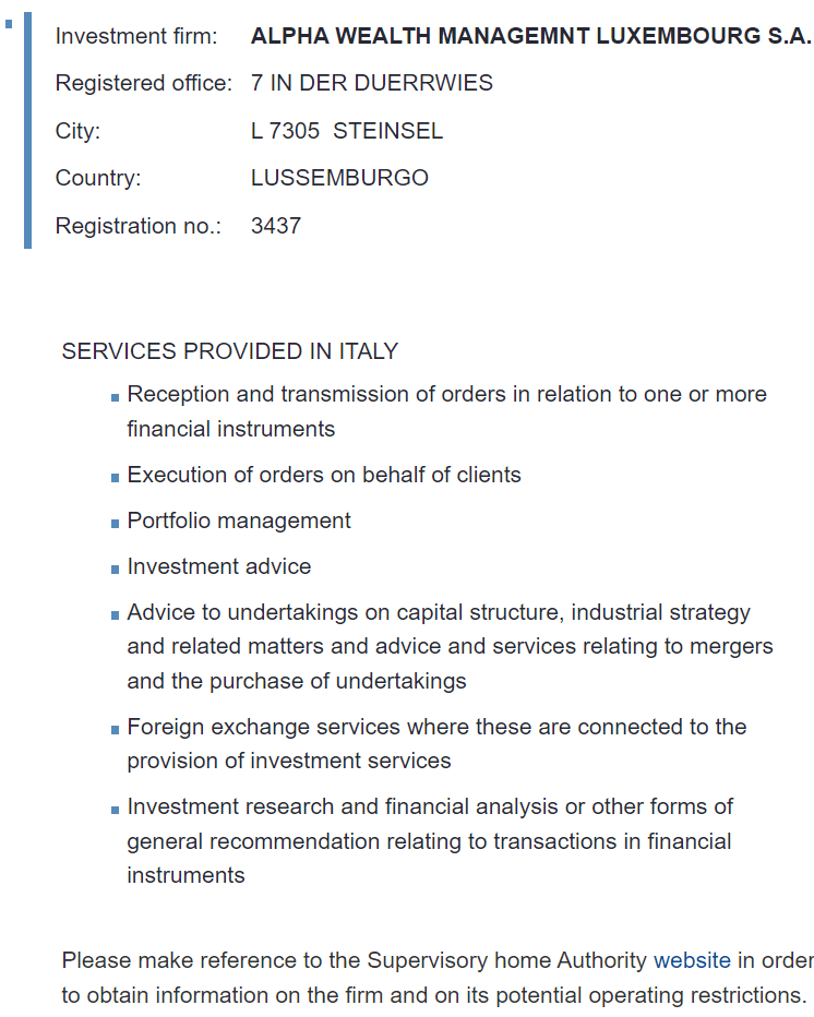 意大利公司和证券交易所委员会（CONSOB）