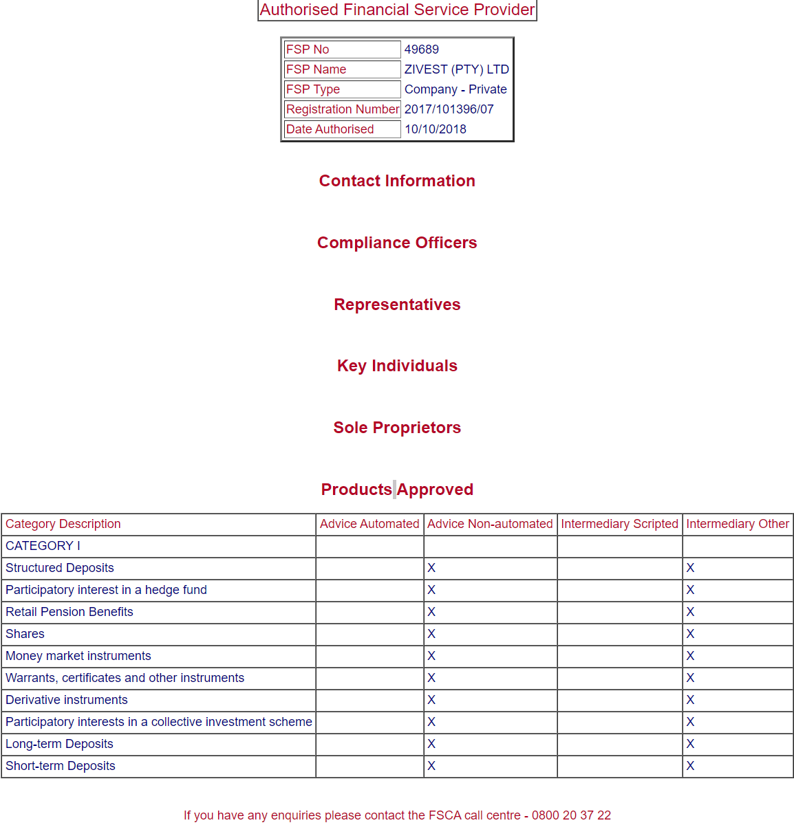 南非金融部门行为监管局(FSCA)