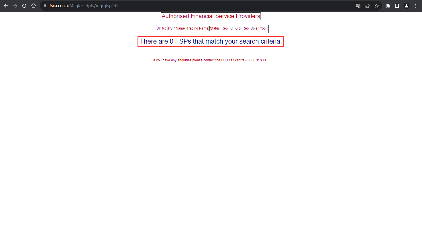 南非金融部门行为监管局（FSCA）监管信息