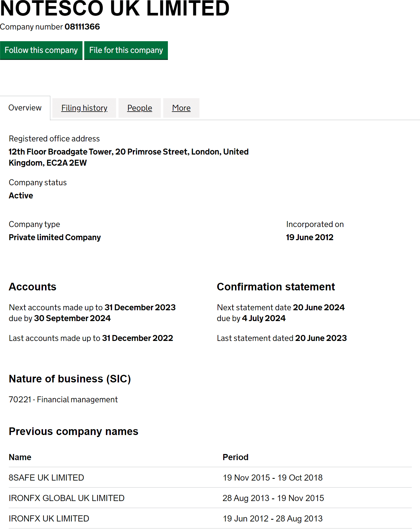 英国工商局(Companies House)