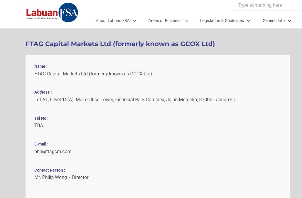 FTAG Labuan FSA 查询