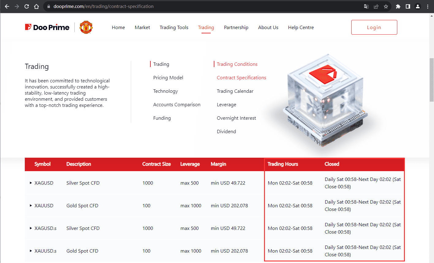 官网显示交易时间信息