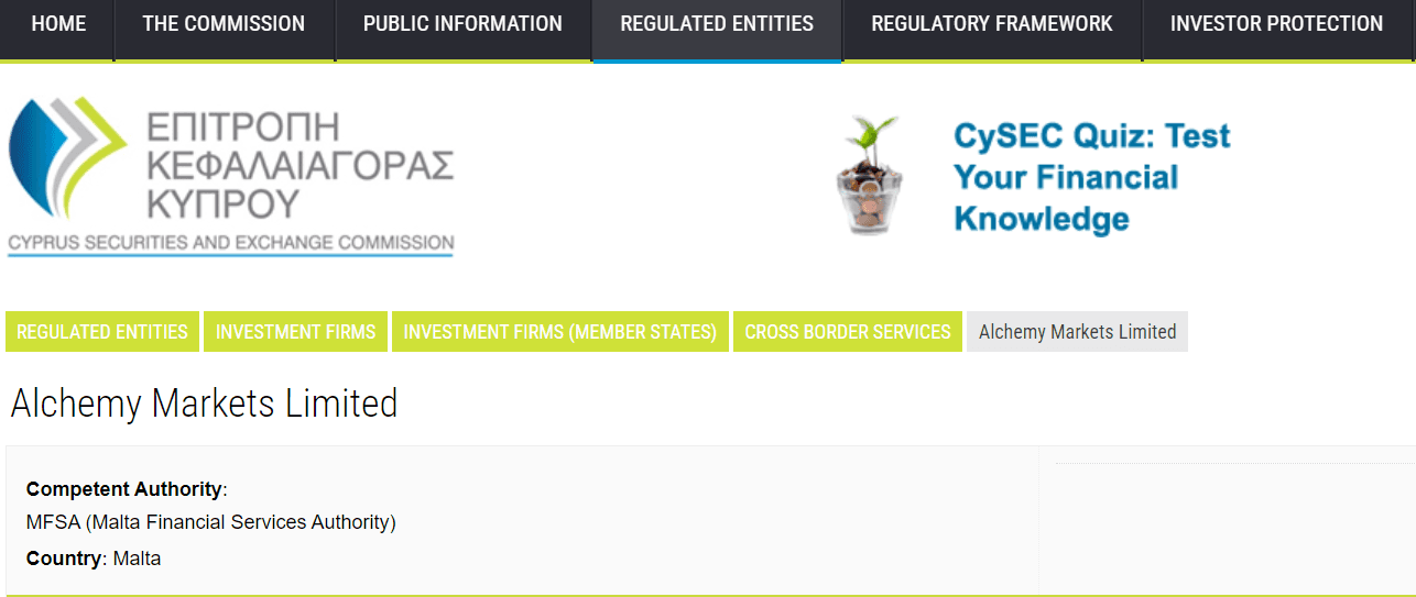 塞浦路斯证券交易委员会(CySEC)