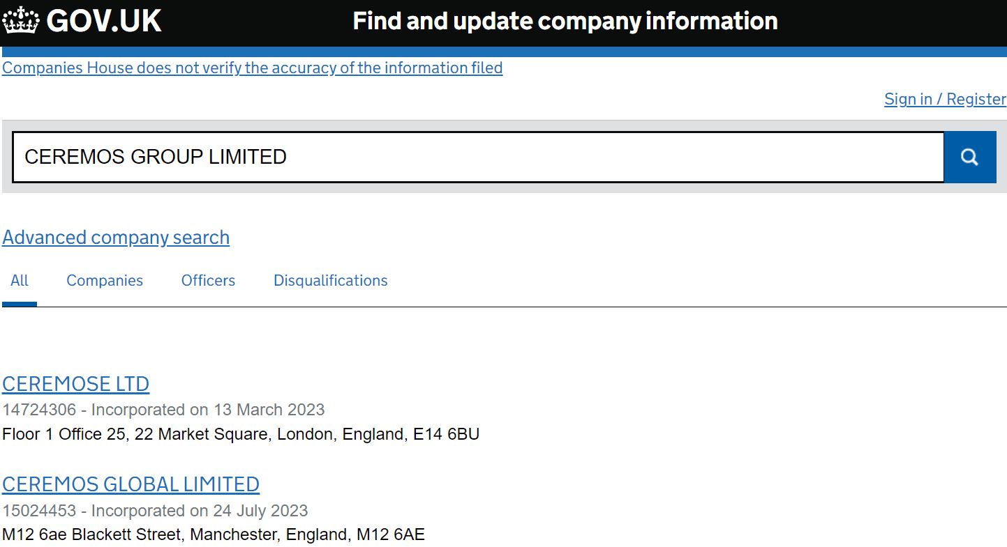 英国工商局（Companies House）