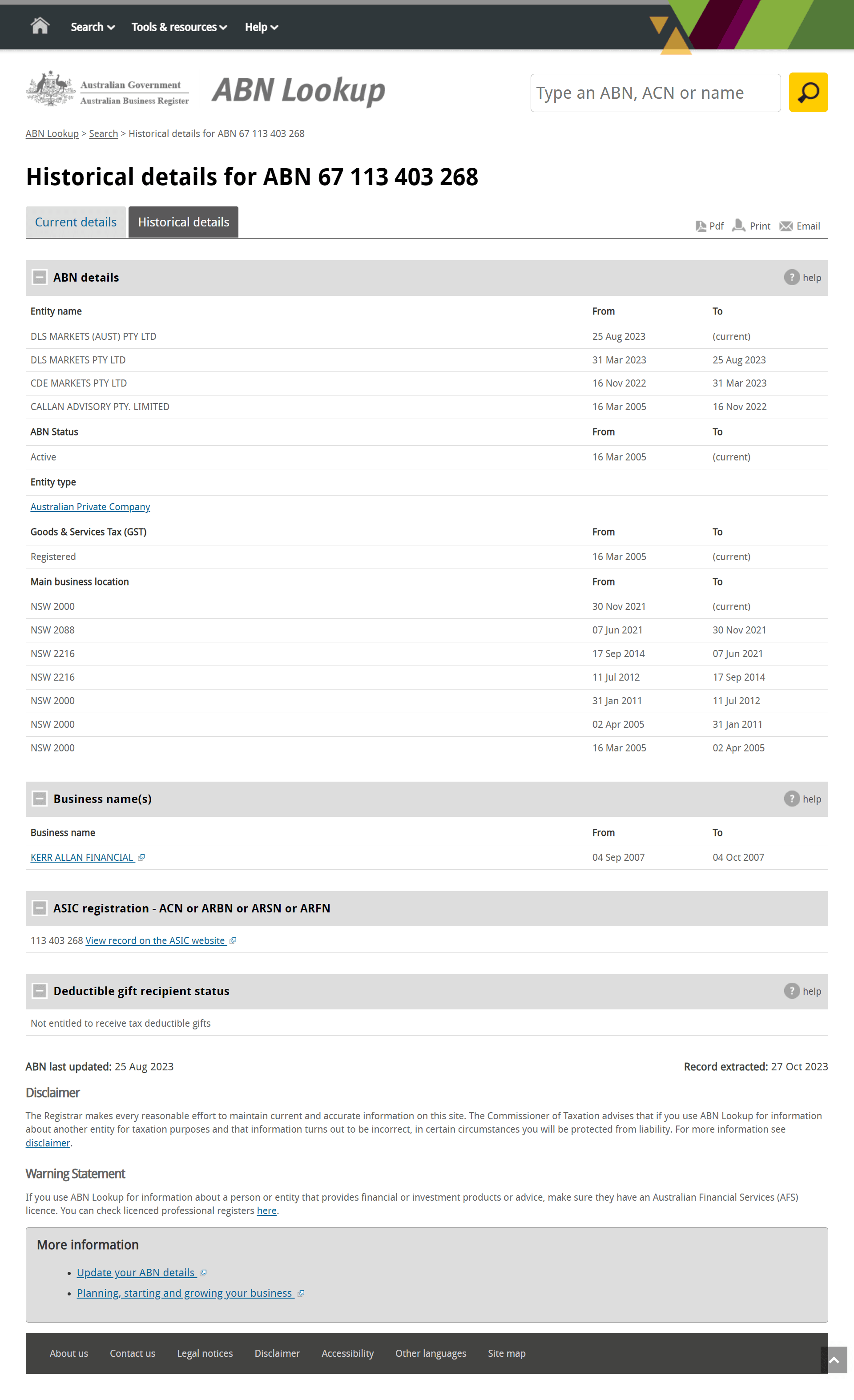 澳大利亚商业登记处