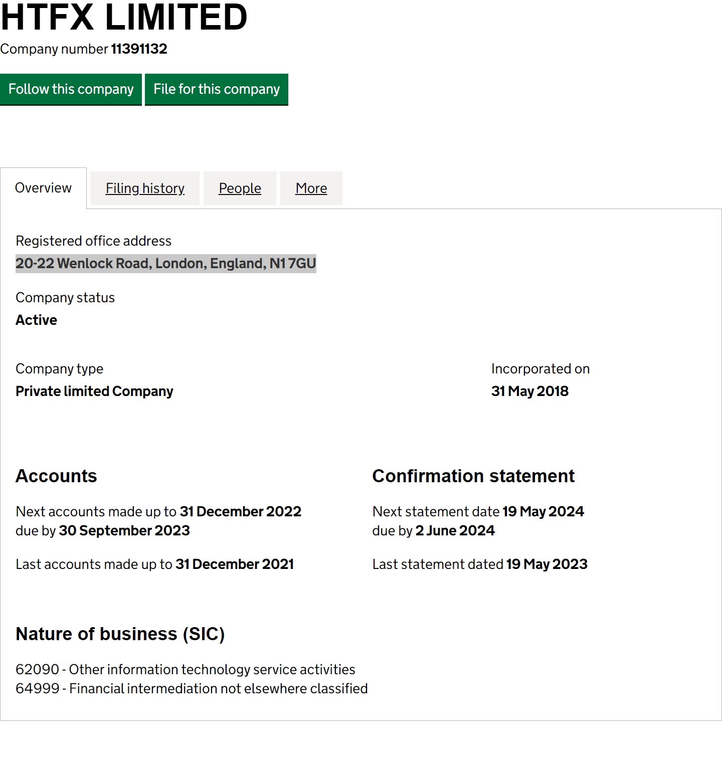 英国工商局(Companies House)