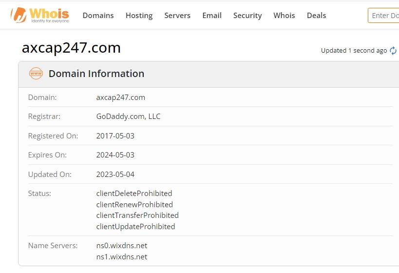 AxCap247 Whois注册
