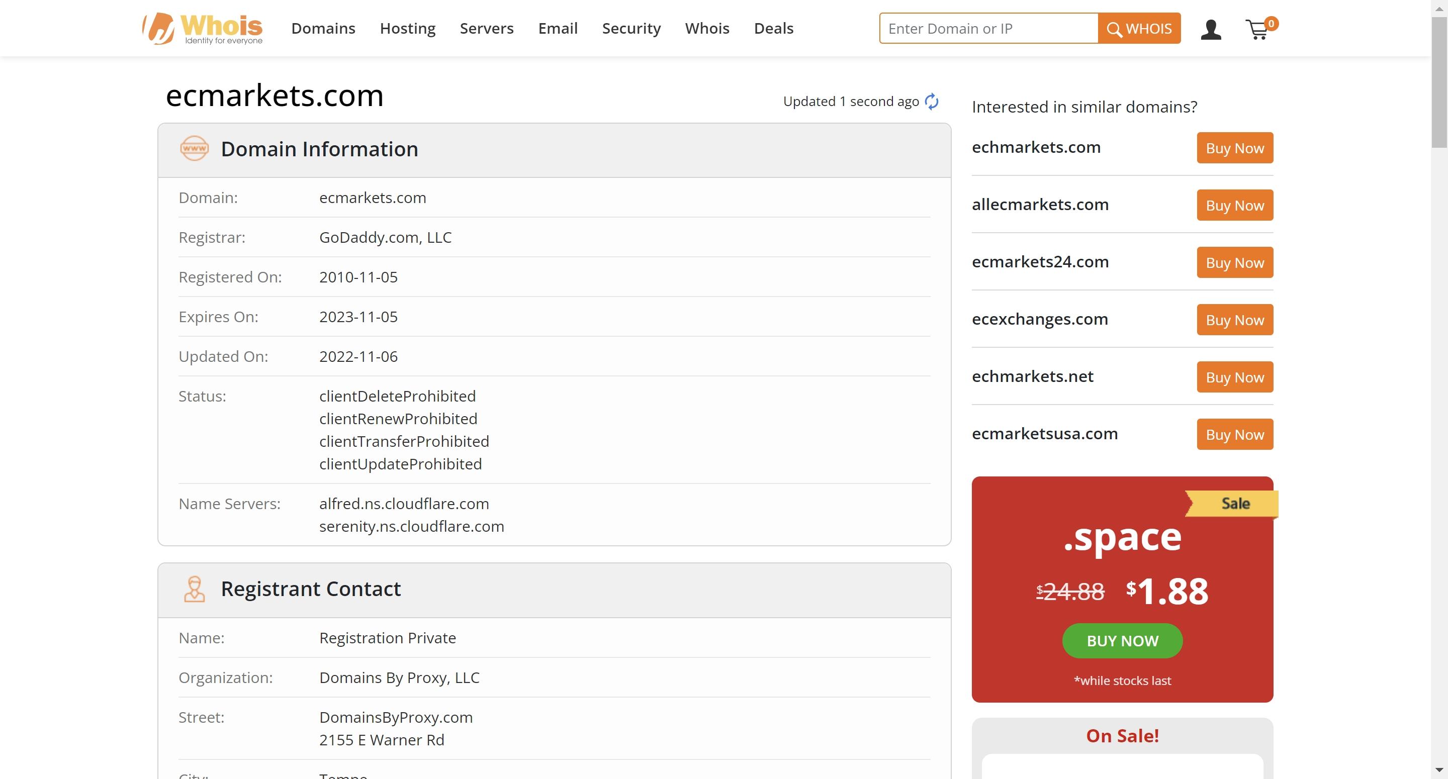 EC Markets whois截图