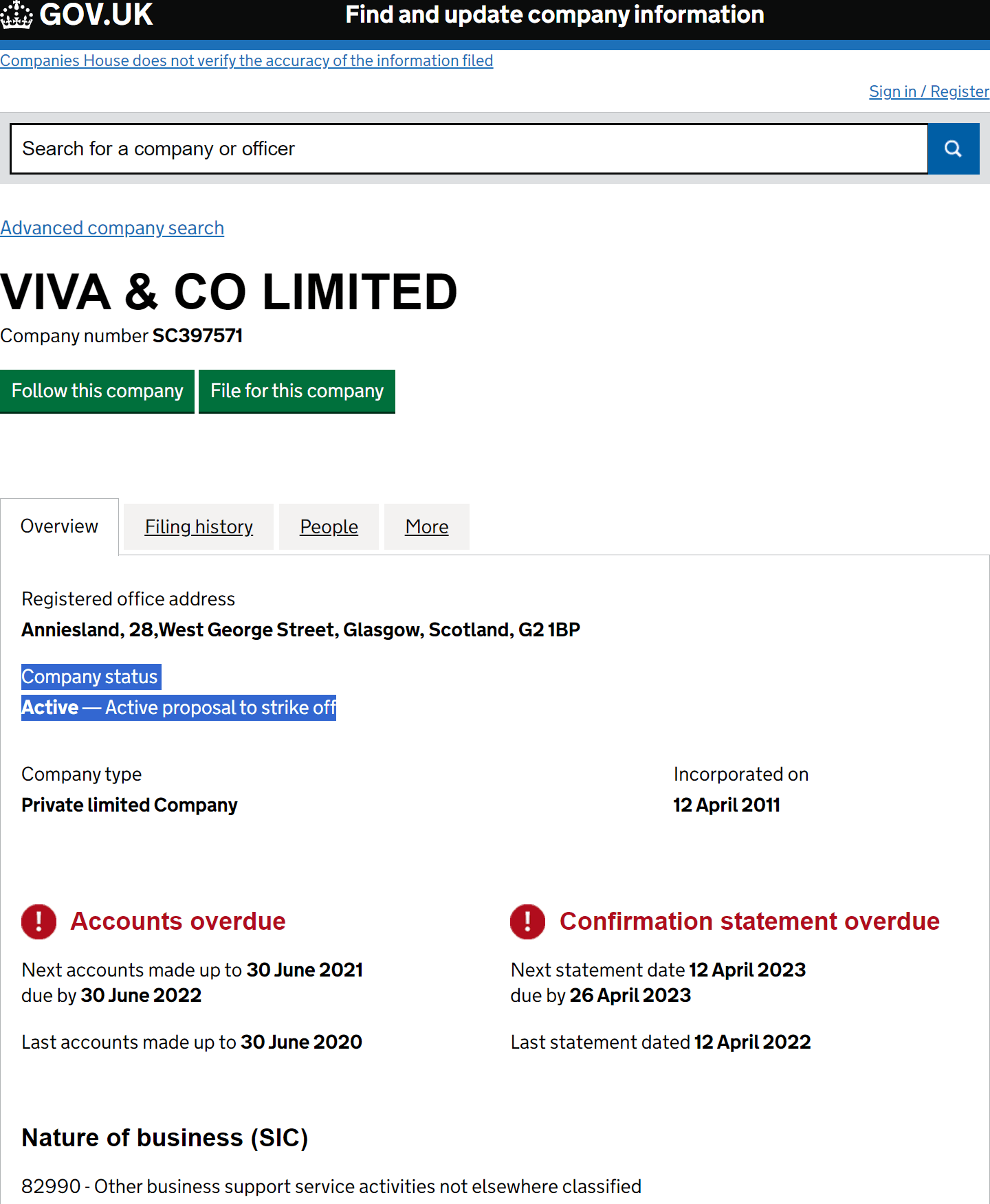 英国工商局（Companies House）