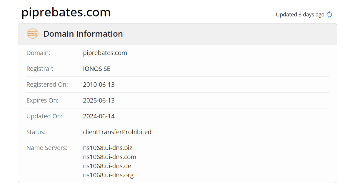 PIP返佣网whois.com域名年限数据