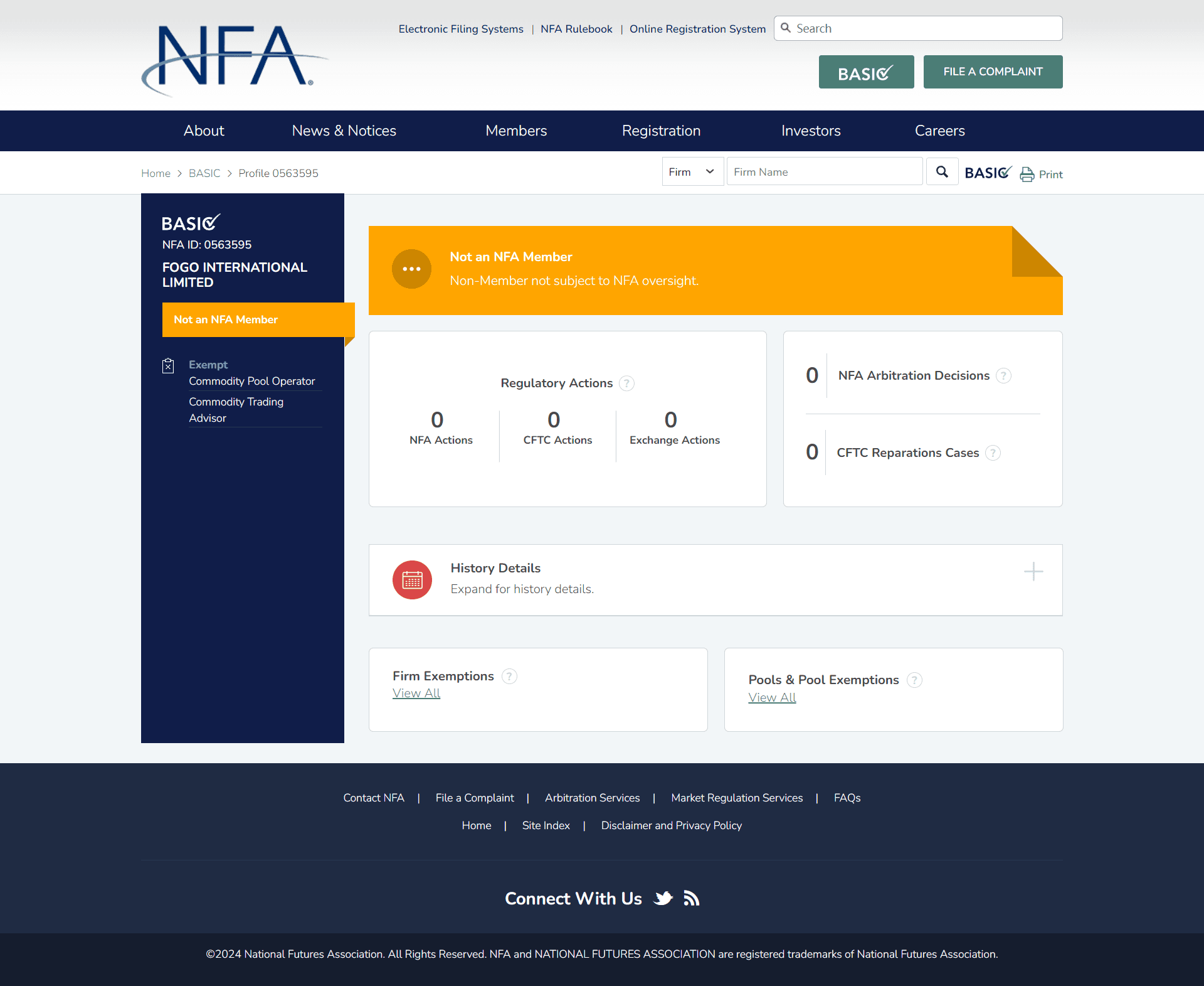 美国全国期货协会（NFA）