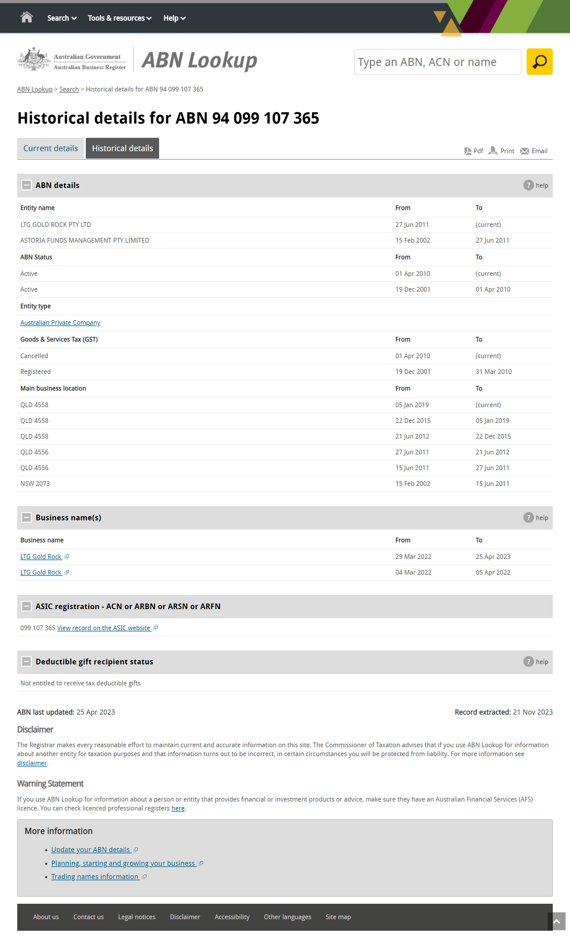 澳大利亚商业登记处（ABN）