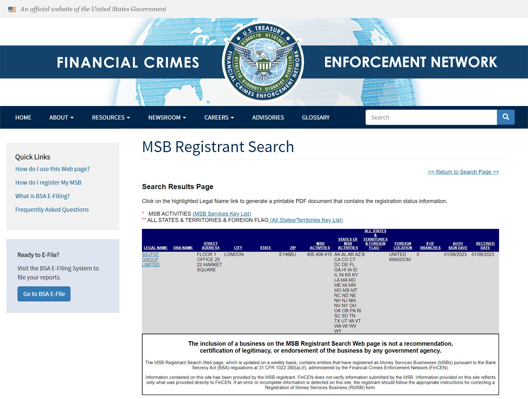 美国金融犯罪执法网络（FinCEN）