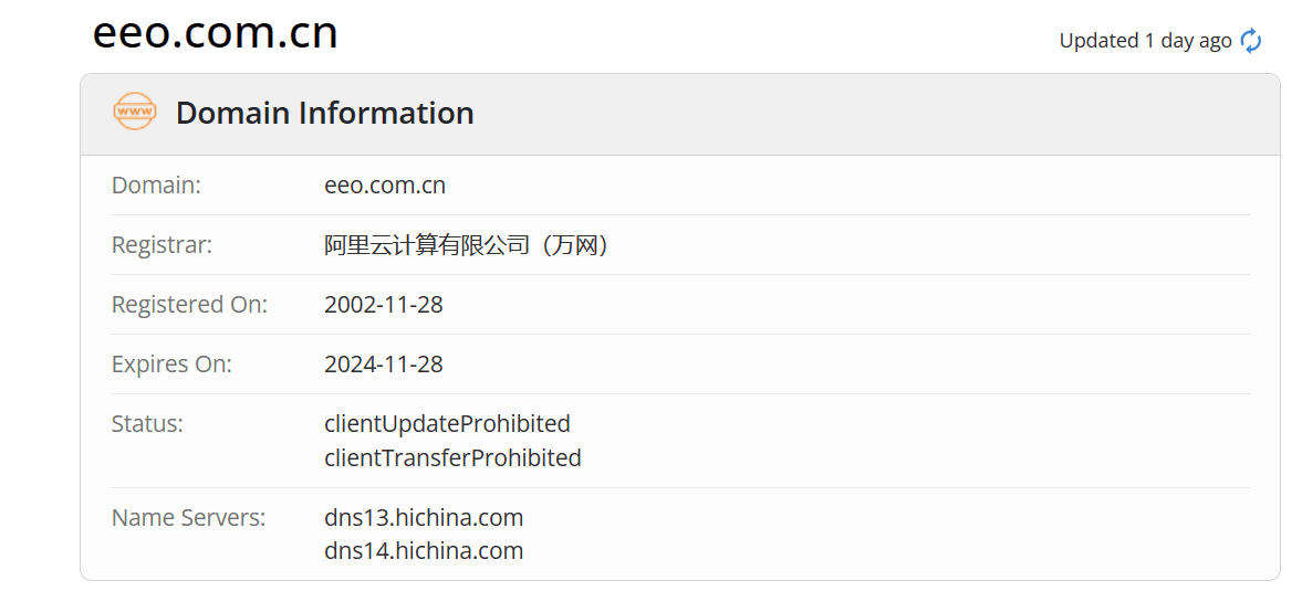 经济观察网whois.com域名年限数据