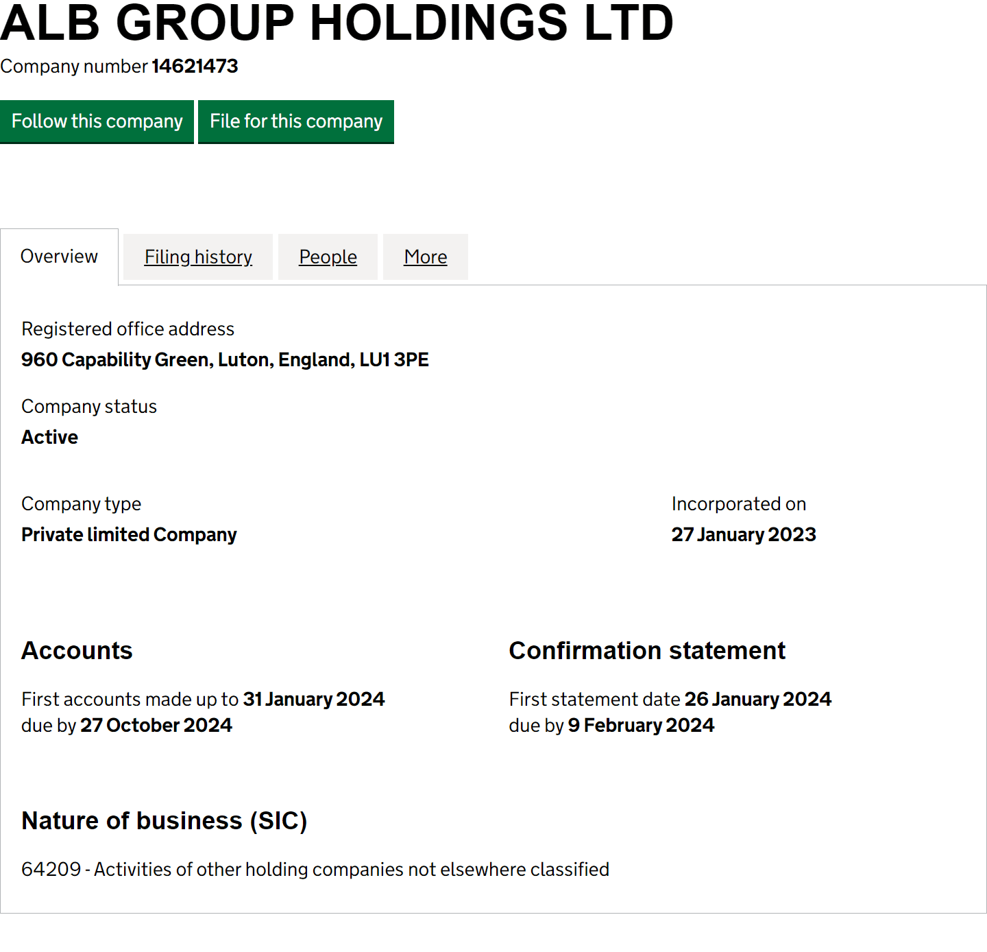 英国工商局（Companies House）