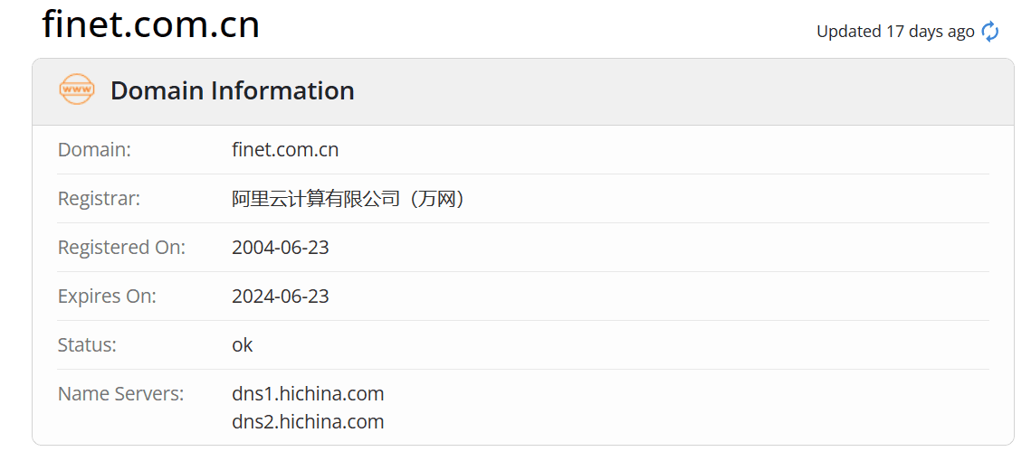 财华智库whois.com域名年限数据