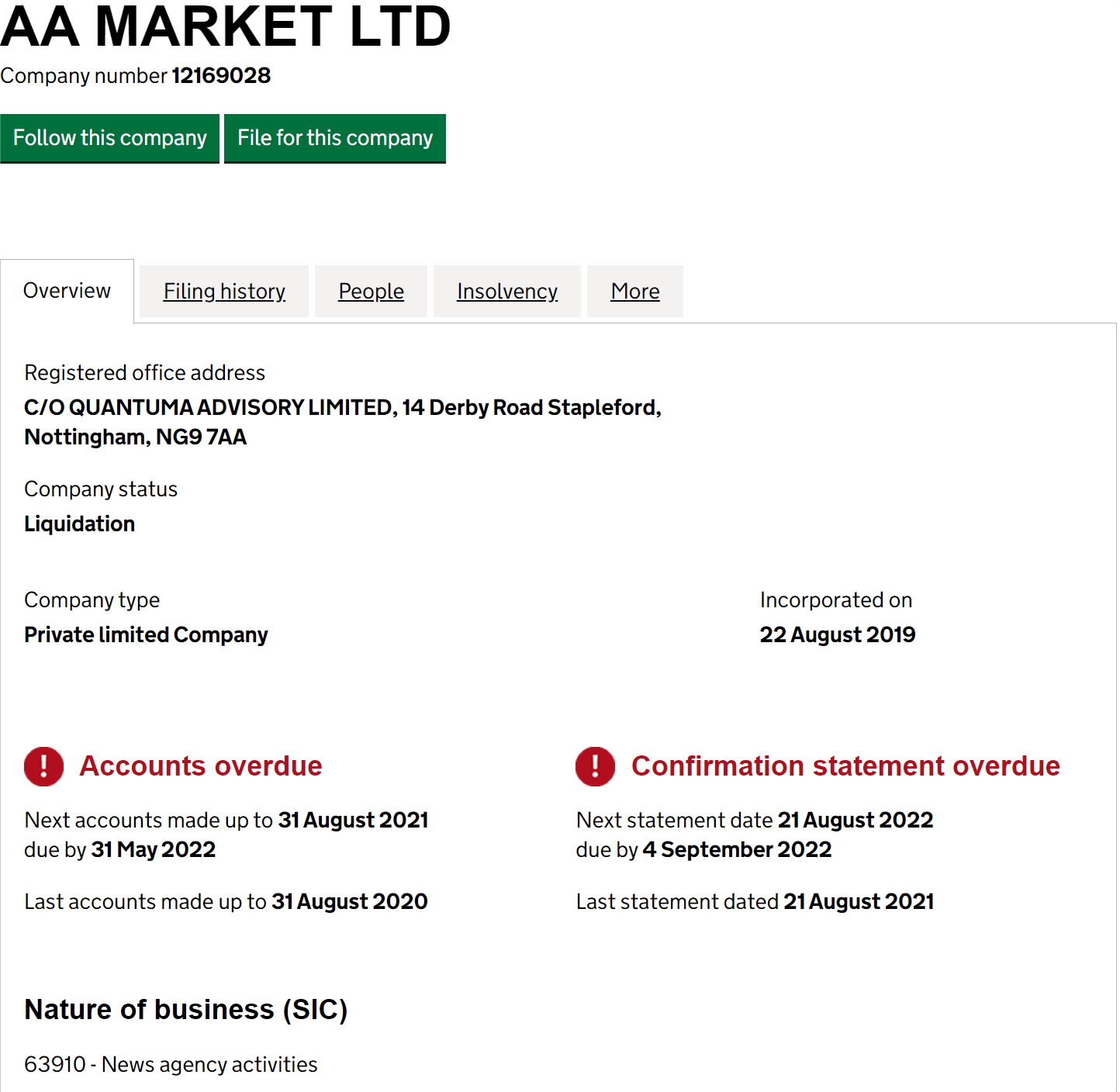 英国工商局(Companies House)