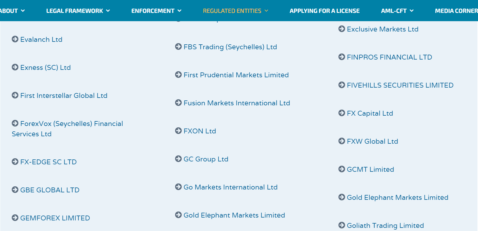 塞舌尔金融服务管理局(FSA)