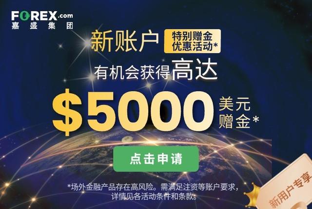 Tài khoản mới tại FOREX.com có thể nhận được tiền thưởng lên tới 5000 USD.