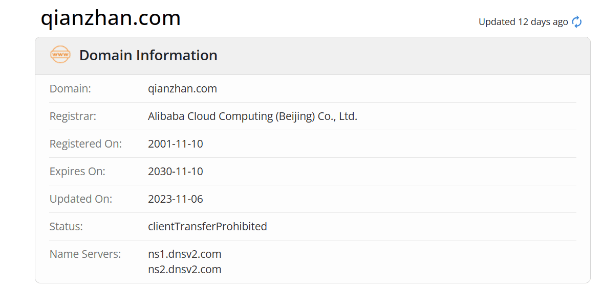 前瞻网whois.com域名年限数据