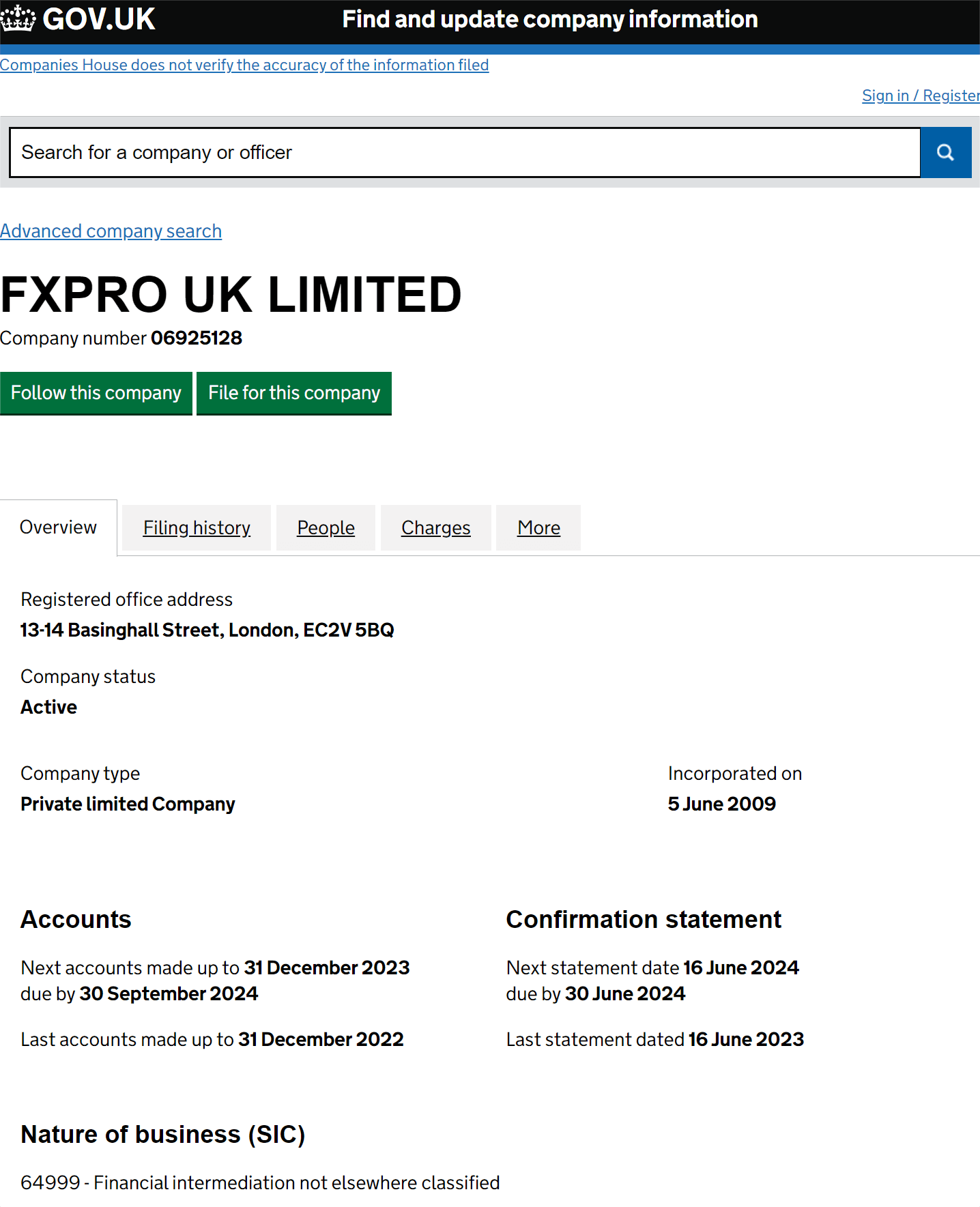 英国工商局（Companies House）