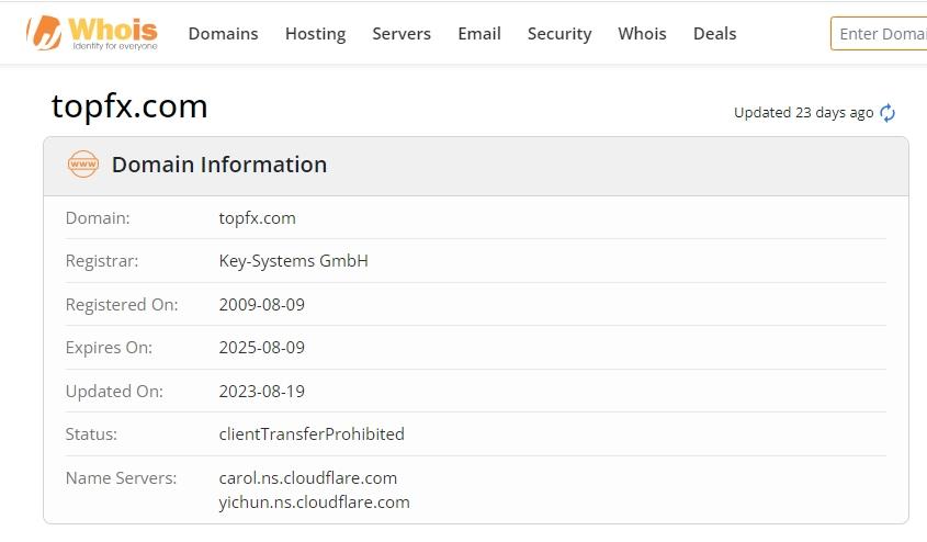 TopFX Whois注册