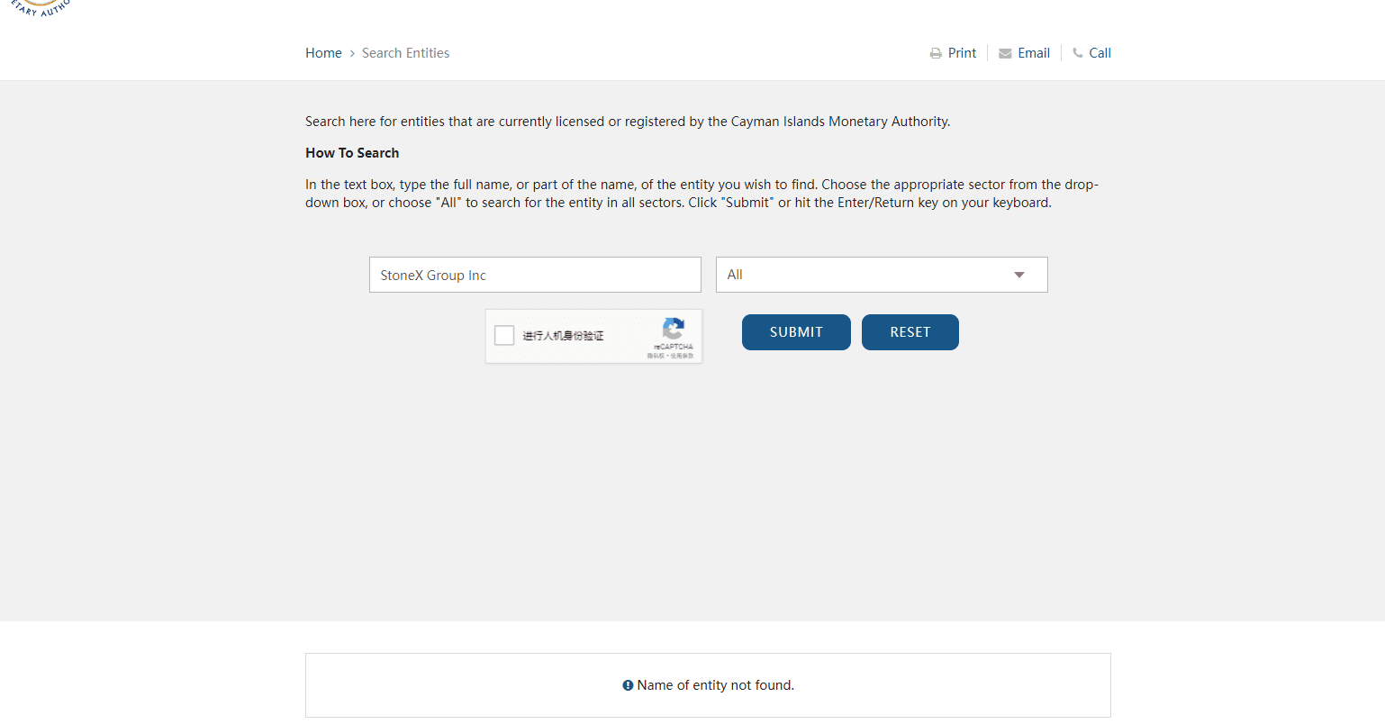 母公司开曼群岛CIMA注册信息