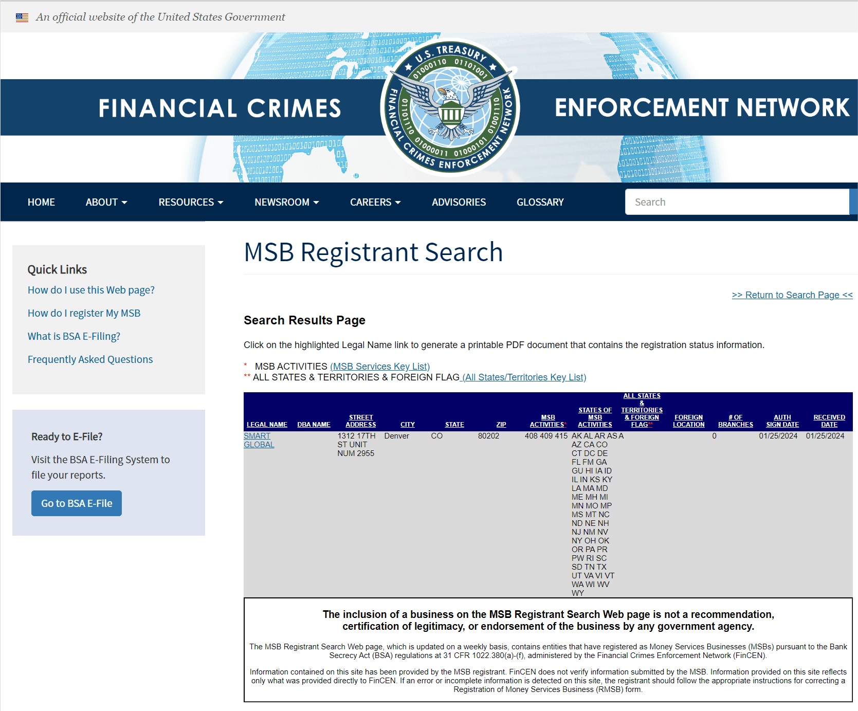 美国金融犯罪执法网络（FinCEN）