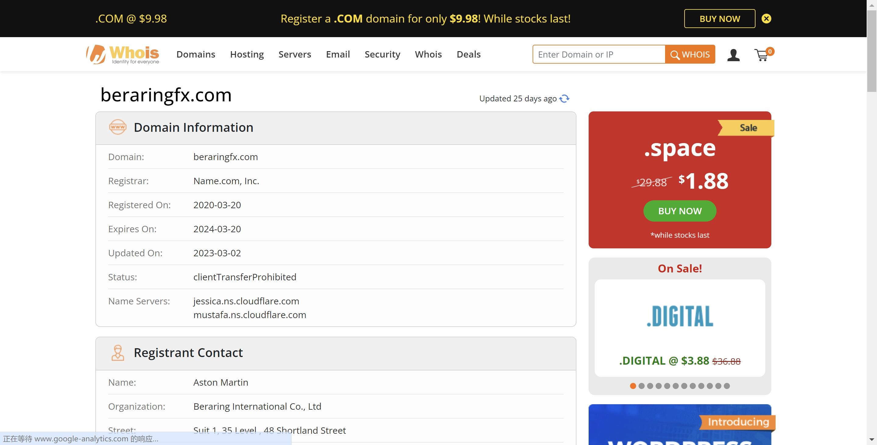 beraringfx whois record