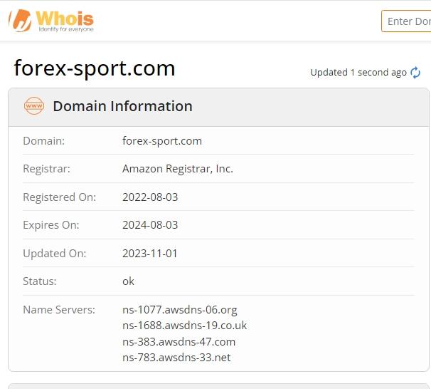 Forex Sport Whois注册