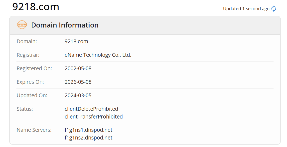 时财网whois.com域名年限数据