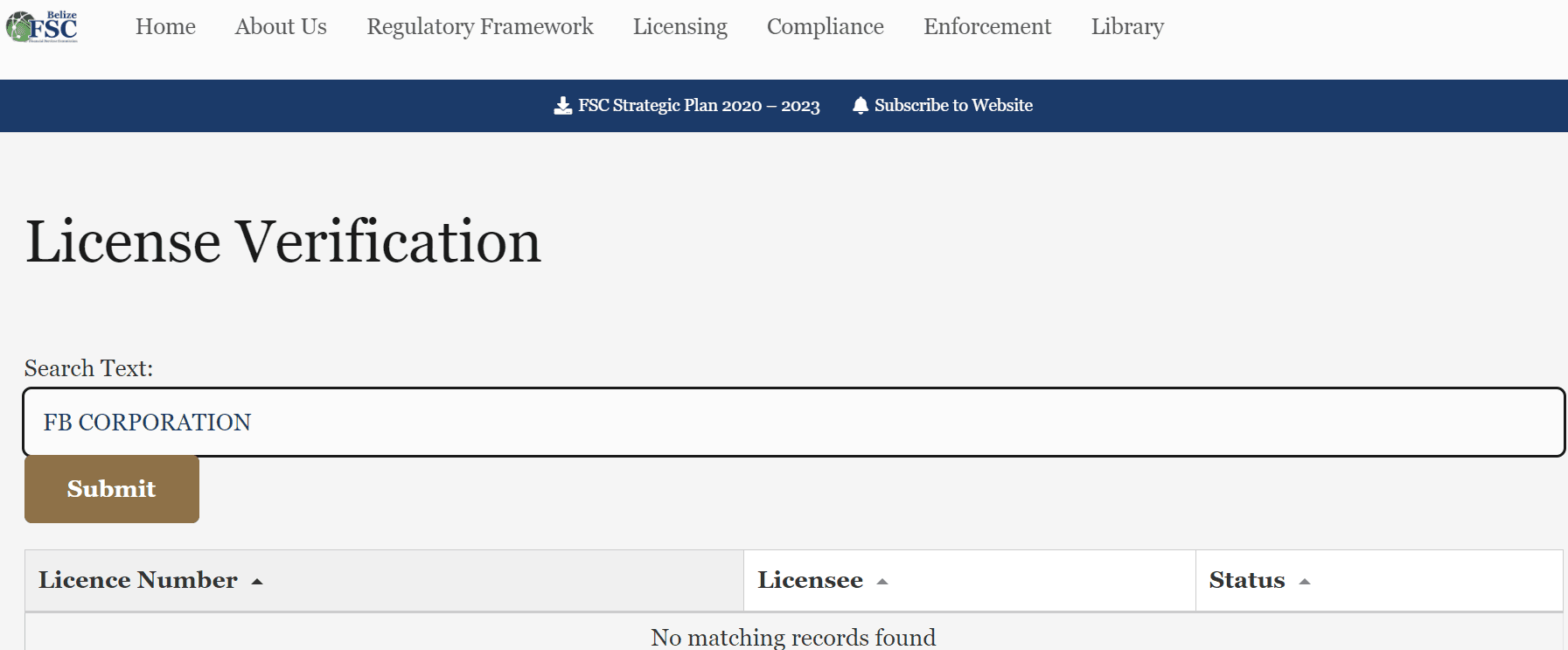 伯利兹金融服务委员会(FSC)