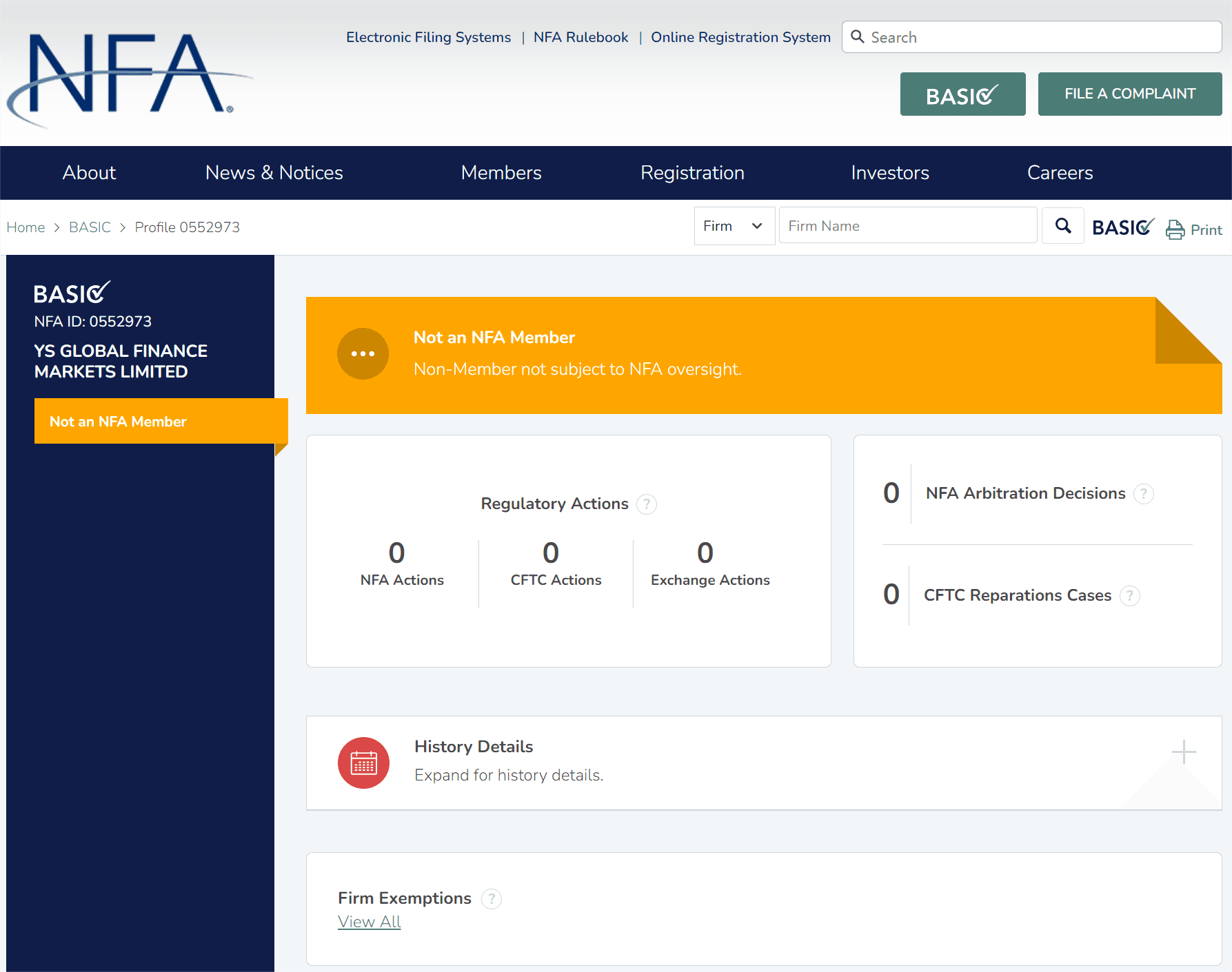 美国全国期货协会（NFA）