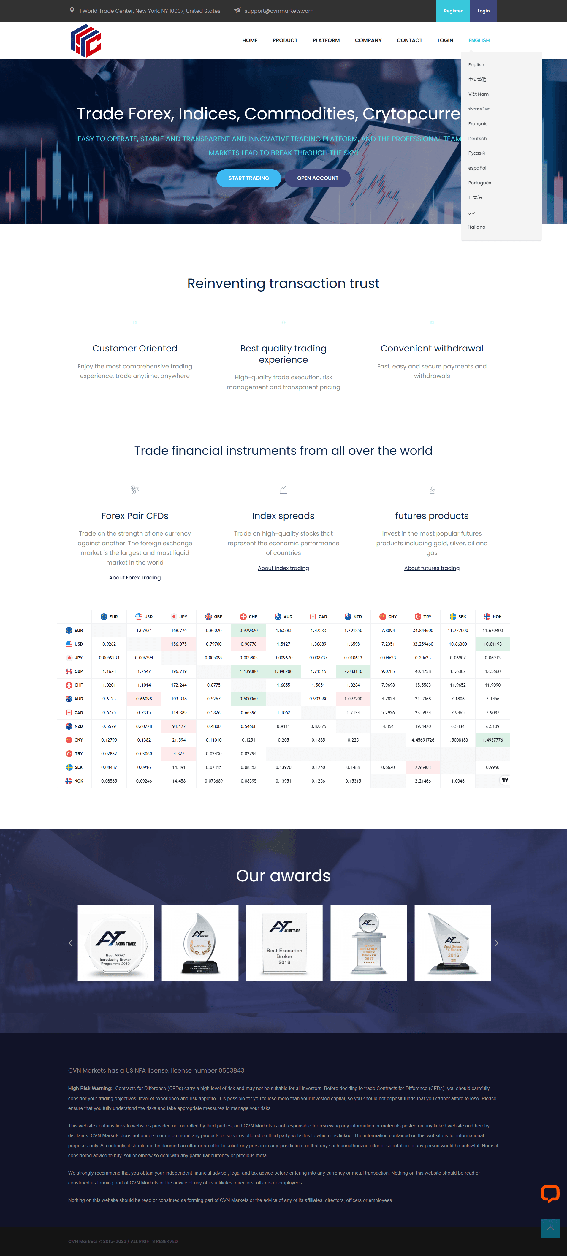 CVN Markets的官网