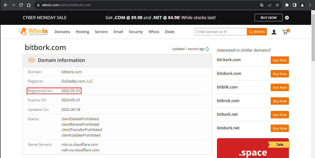 官网域名注册信息Whois查询