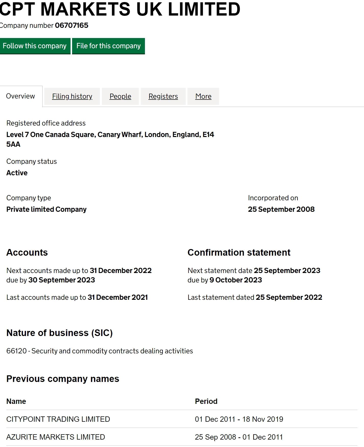 英国工商局（Companies House ）