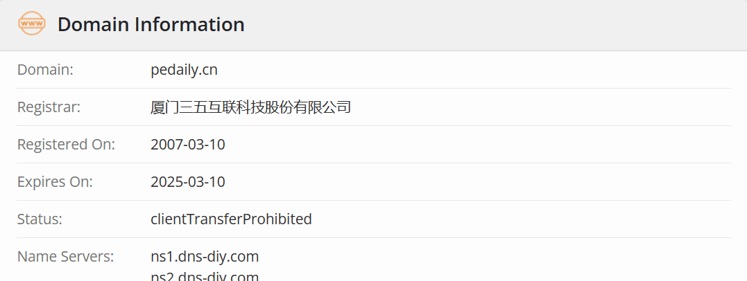 投资界whois.com域名年限数据