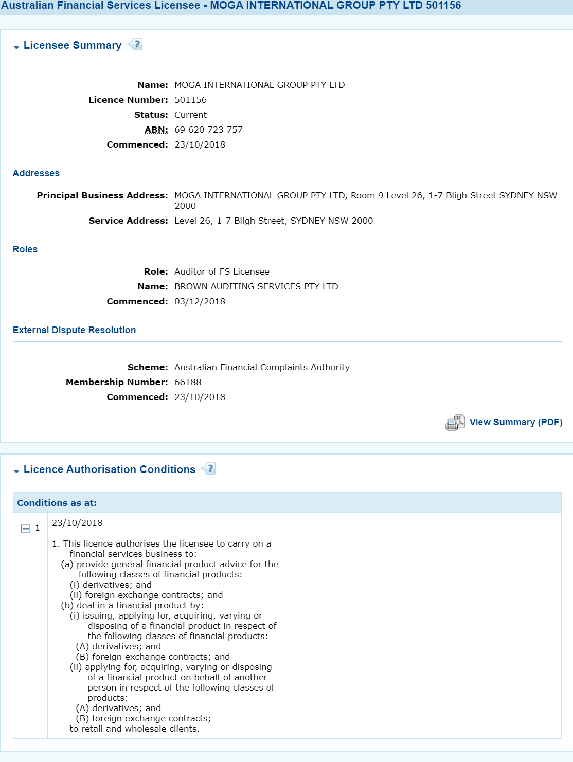 澳大利亚证券和投资委员会(ASIC)