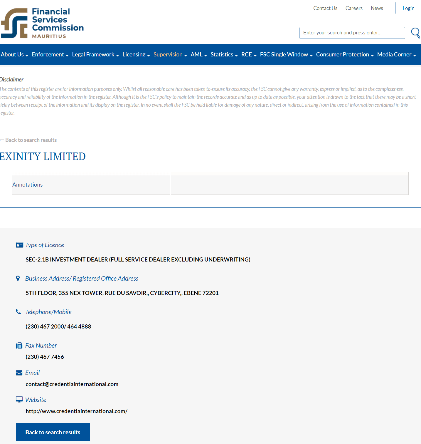 毛里求斯金融服务委员会(FSC)